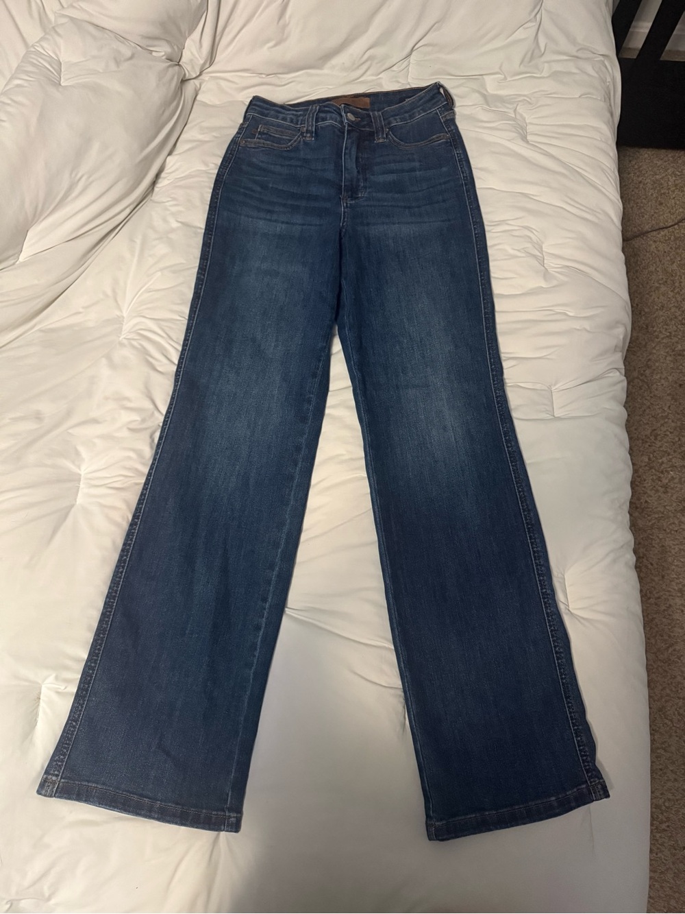 Judy Blue Dark Wash Flared Wide Leg Jeans